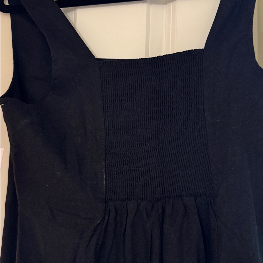 Old Navy Black Midi linen Dress - Picture 3 of 3